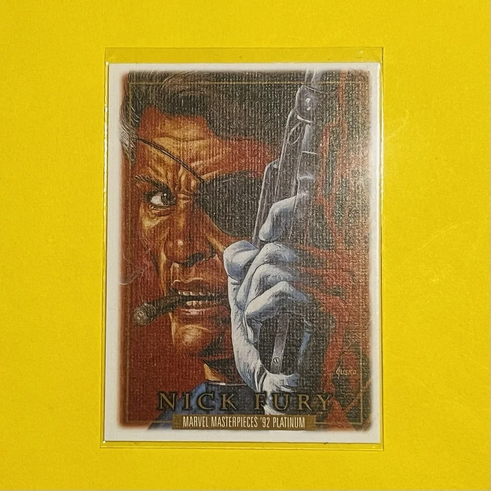 2024 Upper Deck Marvel Masterpieces '92‎ Platinum Nick Fury Canvas #64 Card